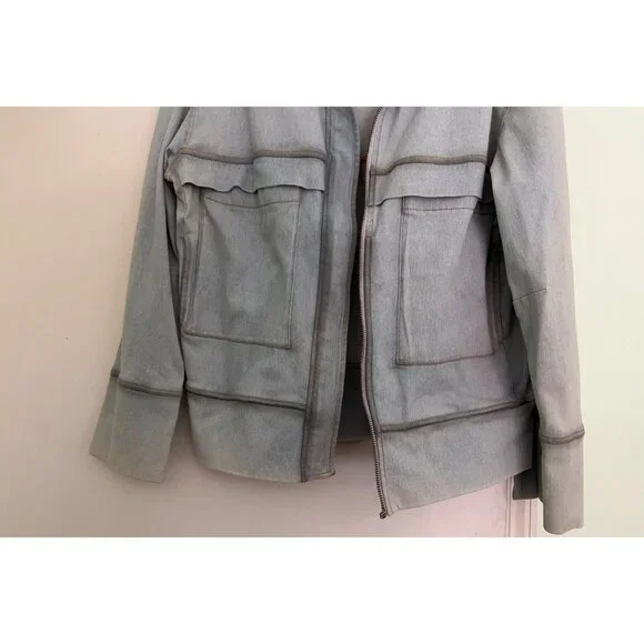 Hemsmith Jean Jacket Men’s Small Utility Zip Front Oversized Workwear Style Pock - Picture 8 of 13